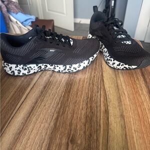 Reebok Black Sneakers with Animal Print Sole